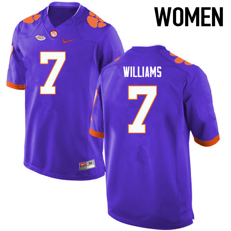 Women Clemson Tigers #7 Mike Williams College Football Jerseys-Purple